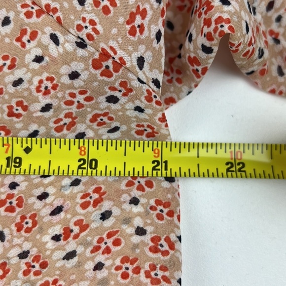 See u Soon Floral  Semi Sheer Long Sleeve Top with Ruffle - Picture 6 of 10